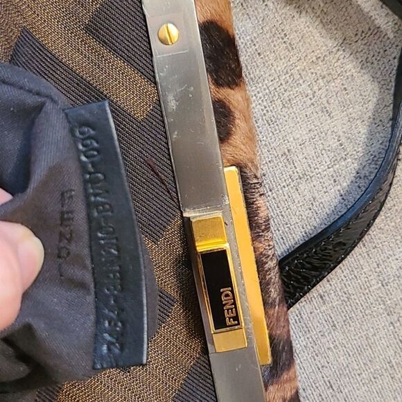 Rare authentic Fendi Peekaboo pony-style calfskin handbag - Picture 12 of 16